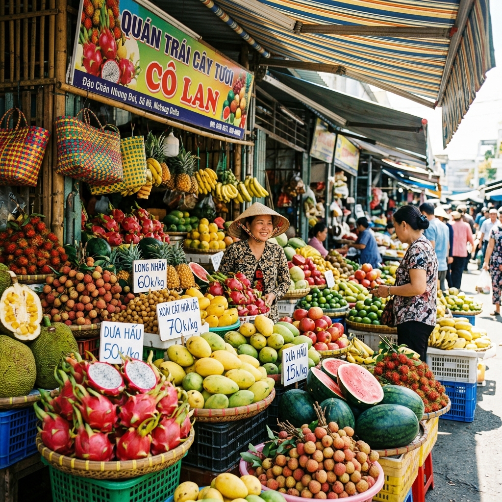 Gian hàng Hoa quả tươi Anh Trung